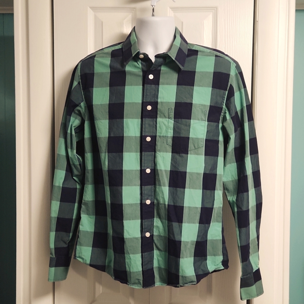 Men's Untuckit  Plaid LS Buttondown Shirt Medium